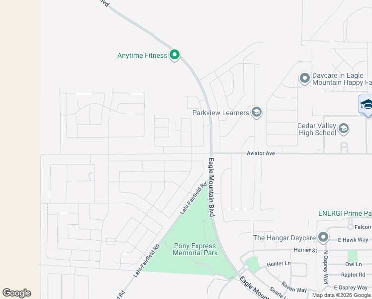map of restaurants, bars, coffee shops, grocery stores, and more near 615 East Mount Peale Drive in Eagle Mountain