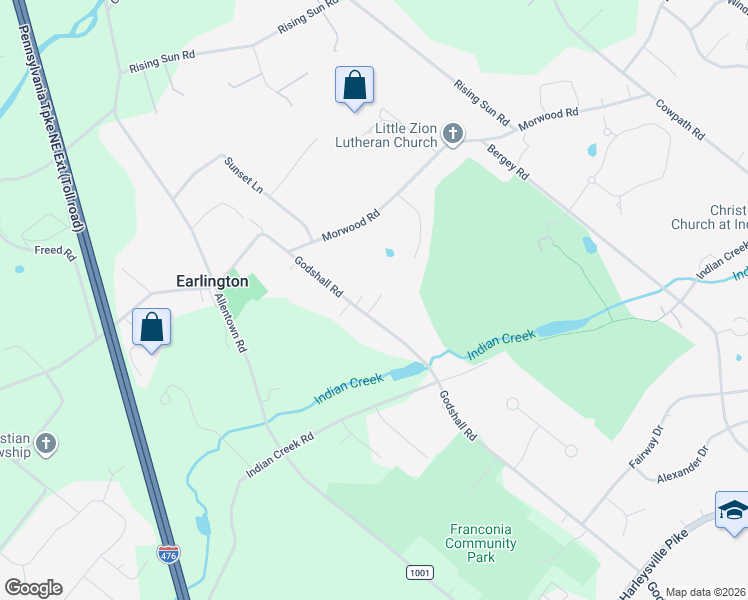 map of restaurants, bars, coffee shops, grocery stores, and more near 717 Godshall Road in Telford