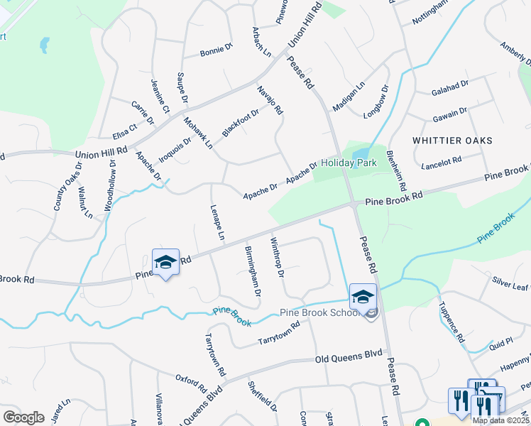 map of restaurants, bars, coffee shops, grocery stores, and more near 210 Pine Brook Road in Manalapan Township