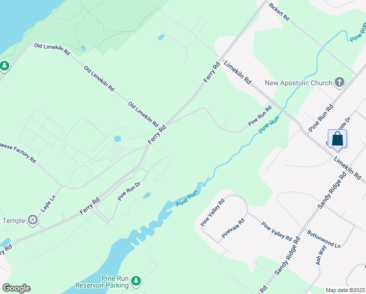 map of restaurants, bars, coffee shops, grocery stores, and more near 35 Pine Run Road in Doylestown