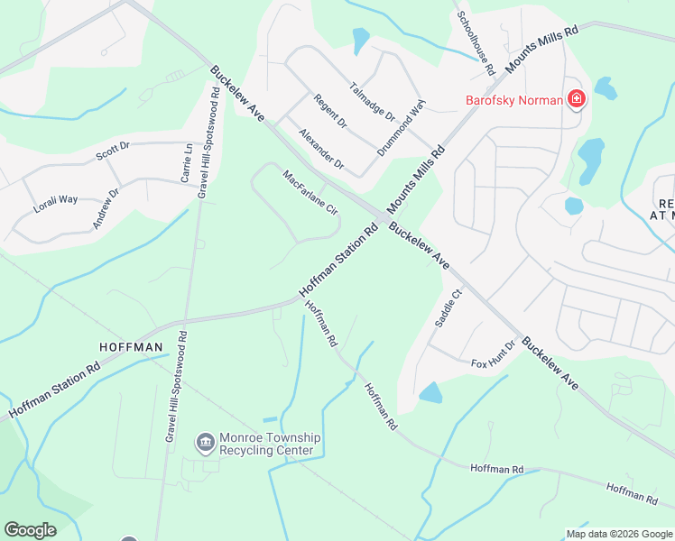 map of restaurants, bars, coffee shops, grocery stores, and more near 436 Hoffman Station Road in Monroe Township