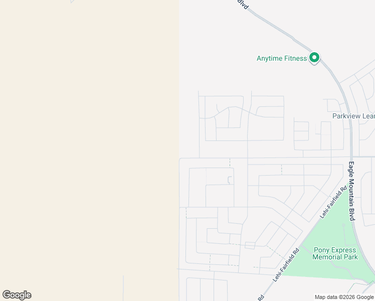 map of restaurants, bars, coffee shops, grocery stores, and more near Aviator Avenue in Eagle Mountain