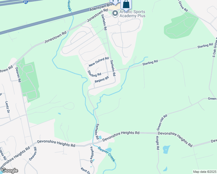 map of restaurants, bars, coffee shops, grocery stores, and more near 345 Sarhelm Road in Harrisburg