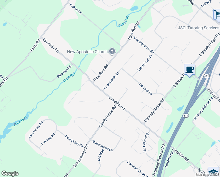 map of restaurants, bars, coffee shops, grocery stores, and more near 14 Countryside Drive in Doylestown