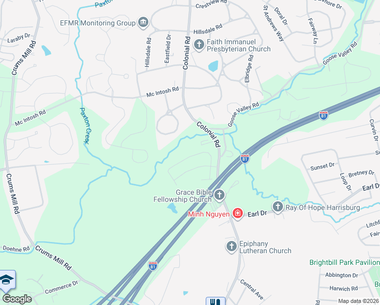map of restaurants, bars, coffee shops, grocery stores, and more near 4480 Nantucket Road in Harrisburg