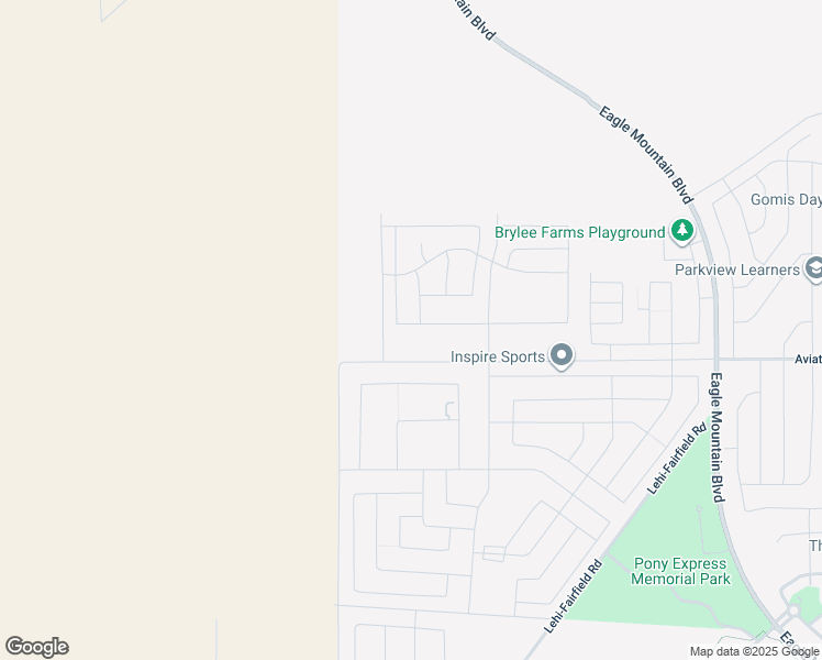 map of restaurants, bars, coffee shops, grocery stores, and more near 150 Clear Granite Way in Eagle Mountain