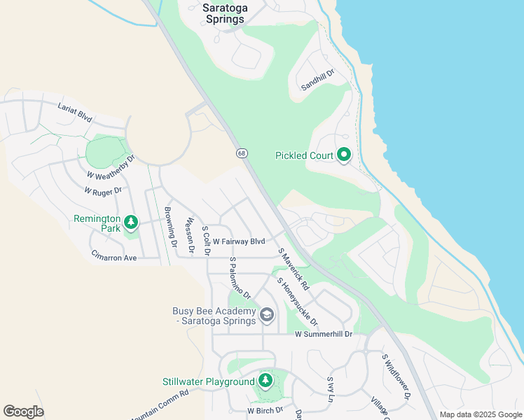 map of restaurants, bars, coffee shops, grocery stores, and more near 2262 South Maverick Road in Saratoga Springs