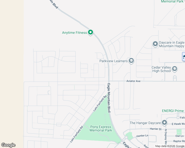 map of restaurants, bars, coffee shops, grocery stores, and more near 5071 North Oak Creek Drive in Eagle Mountain