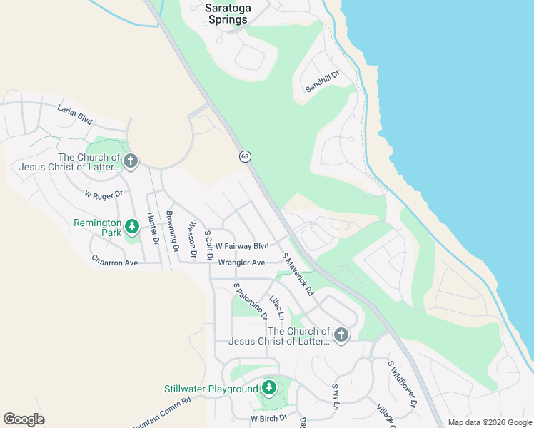 map of restaurants, bars, coffee shops, grocery stores, and more near 2220 South TalonsCove Drive in Saratoga Springs
