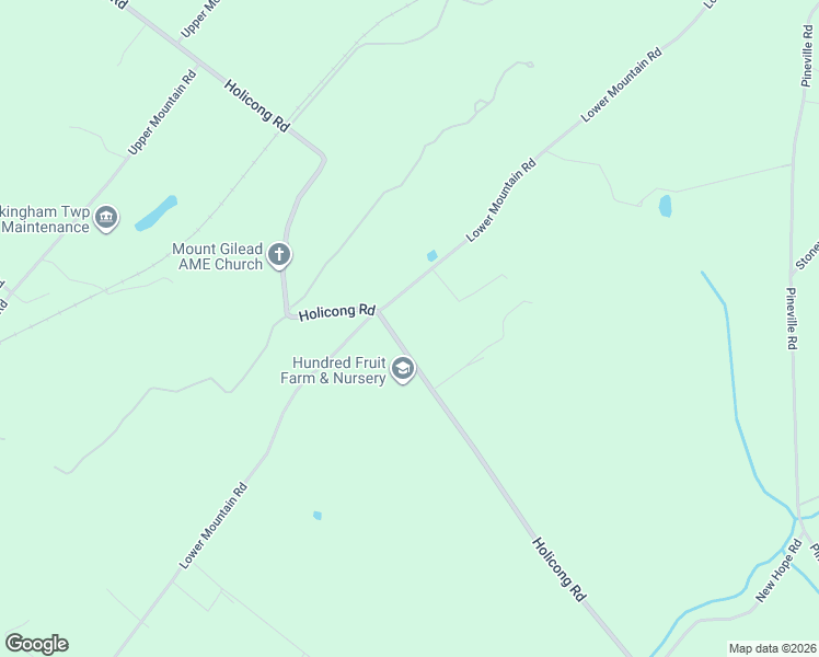 map of restaurants, bars, coffee shops, grocery stores, and more near 5127 Lower Mountain Road in New Hope
