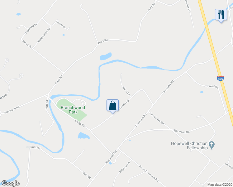 map of restaurants, bars, coffee shops, grocery stores, and more near 940 Alycia Lane in Telford