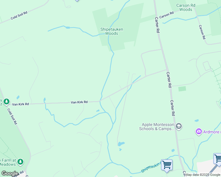 map of restaurants, bars, coffee shops, grocery stores, and more near 28 Van Kirk Road in Princeton