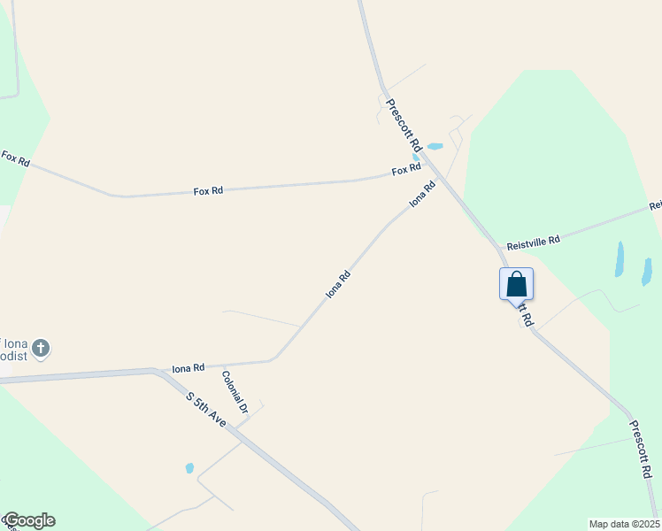 map of restaurants, bars, coffee shops, grocery stores, and more near 375 Iona Road in Lebanon