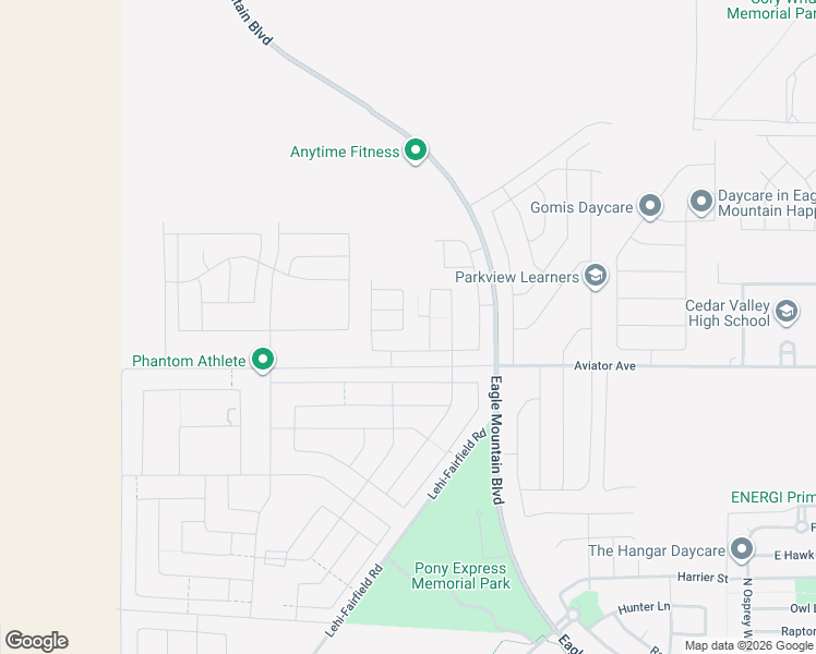 map of restaurants, bars, coffee shops, grocery stores, and more near Eagle Mountain Boulevard in Eagle Mountain