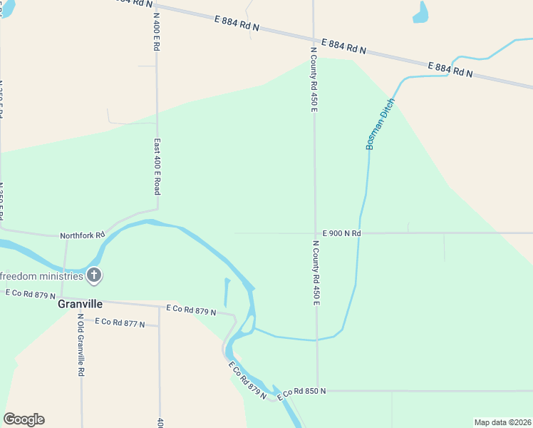 map of restaurants, bars, coffee shops, grocery stores, and more near 7020 East 900 North in Eaton