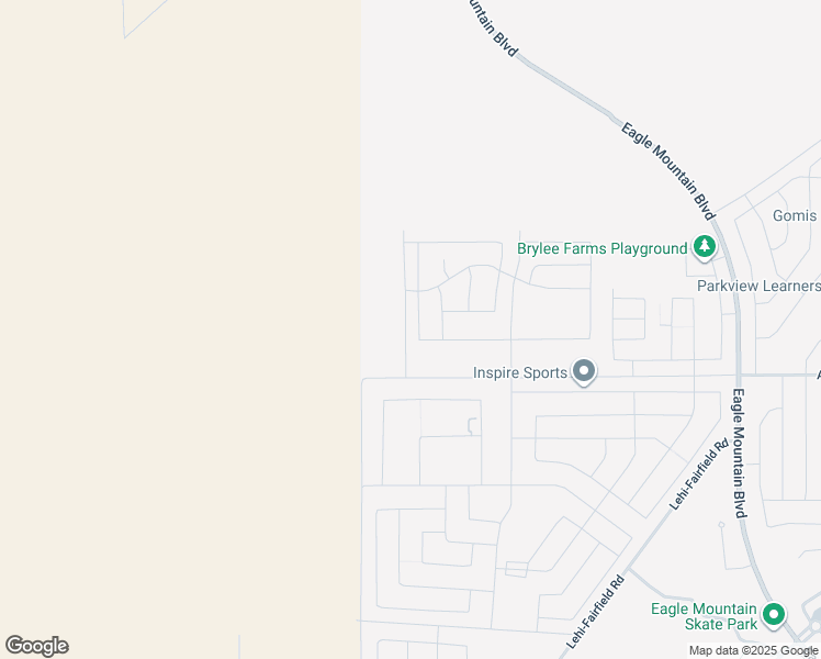 map of restaurants, bars, coffee shops, grocery stores, and more near 5107 Old Cobble Way in Eagle Mountain