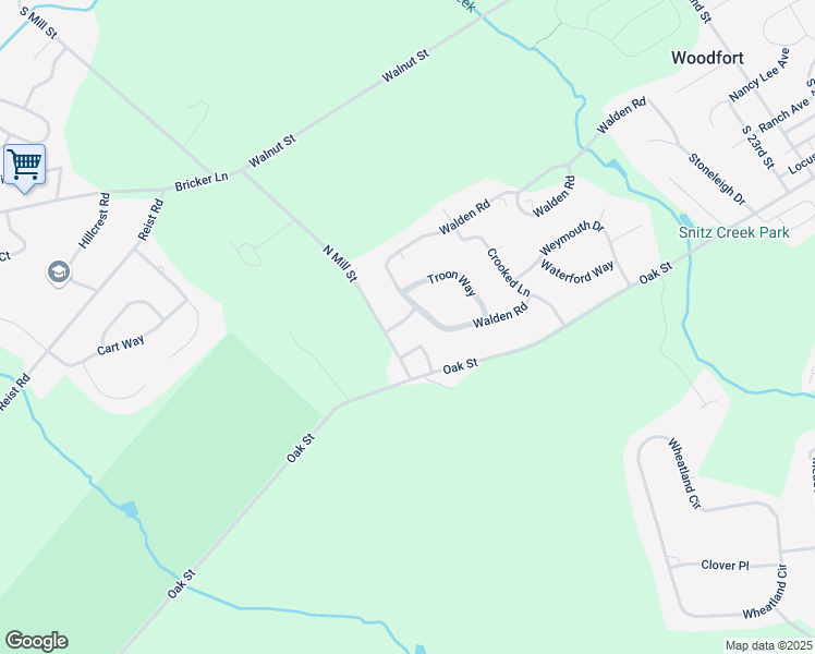 map of restaurants, bars, coffee shops, grocery stores, and more near 3210 Mill Link in Lebanon