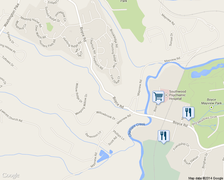 map of restaurants, bars, coffee shops, grocery stores, and more near 949 Boyce Rd in Bridgeville