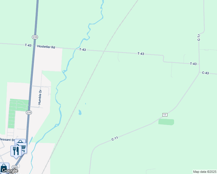 map of restaurants, bars, coffee shops, grocery stores, and more near in De Graff