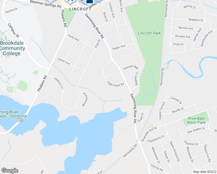 map of restaurants, bars, coffee shops, grocery stores, and more near 18 High Point Road in Middletown