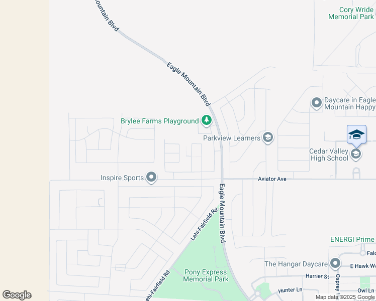 map of restaurants, bars, coffee shops, grocery stores, and more near Eagle Mountain Boulevard in Eagle Mountain