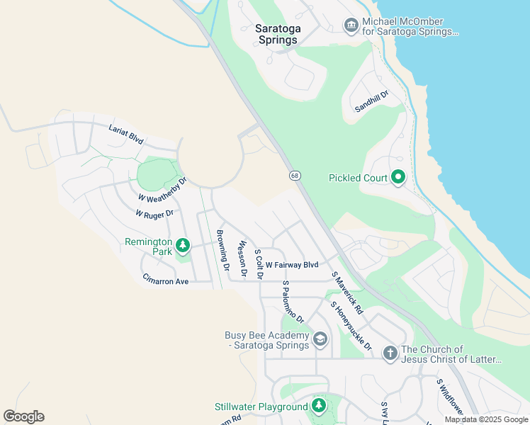 map of restaurants, bars, coffee shops, grocery stores, and more near 2199 South Morgan Road in Saratoga Springs