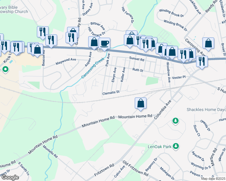 map of restaurants, bars, coffee shops, grocery stores, and more near 237 Elwyn Avenue in Sinking Spring
