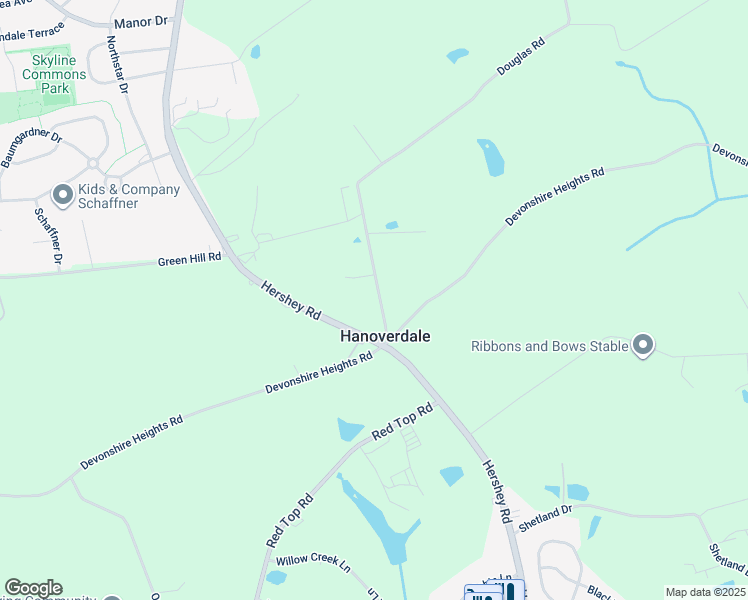 map of restaurants, bars, coffee shops, grocery stores, and more near 540 Douglas Road in Hummelstown