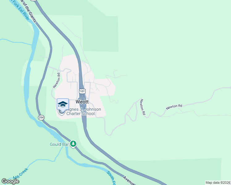 map of restaurants, bars, coffee shops, grocery stores, and more near 210 Madrone Road in Weott