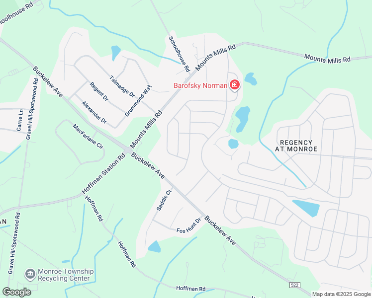 map of restaurants, bars, coffee shops, grocery stores, and more near 30 Crenshaw Court in Monroe Township