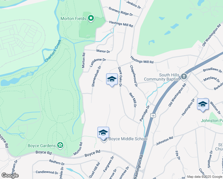 map of restaurants, bars, coffee shops, grocery stores, and more near 1560 Ashlawn Drive in Upper Saint Clair