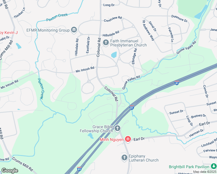 map of restaurants, bars, coffee shops, grocery stores, and more near 1502 Knollcrest Road in Harrisburg