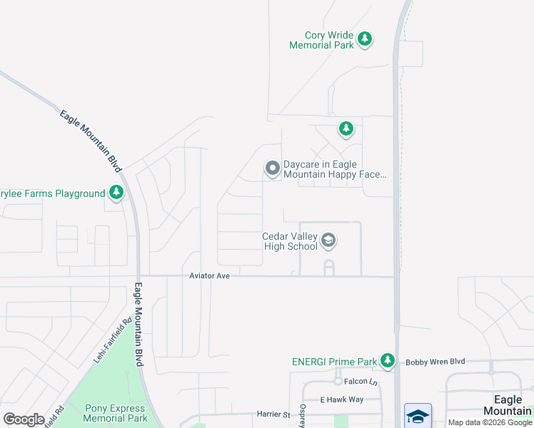 map of restaurants, bars, coffee shops, grocery stores, and more near 5222 North Blacksmith Road in Eagle Mountain