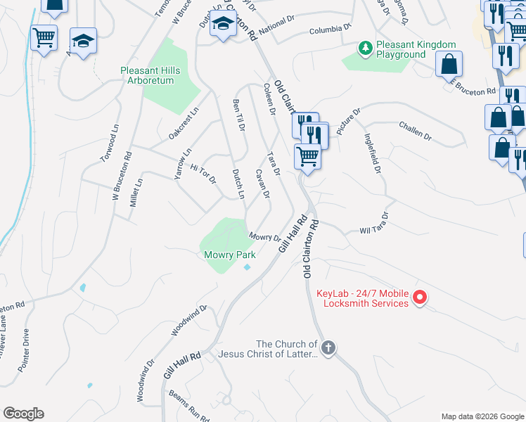 map of restaurants, bars, coffee shops, grocery stores, and more near 369 Cavan Drive in Pittsburgh
