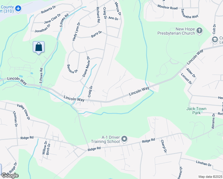 map of restaurants, bars, coffee shops, grocery stores, and more near 13616 Jones Road in Irwin