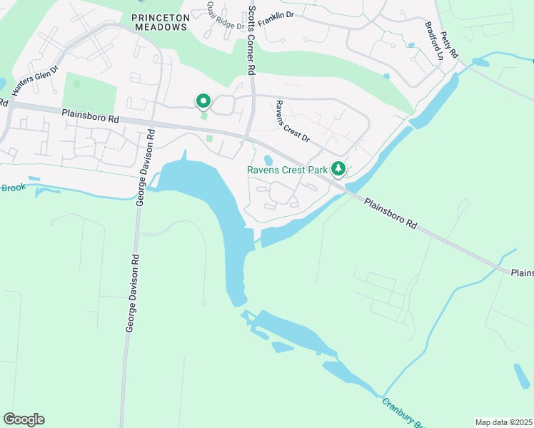 map of restaurants, bars, coffee shops, grocery stores, and more near 1017 Aspen Drive in Princeton Meadows
