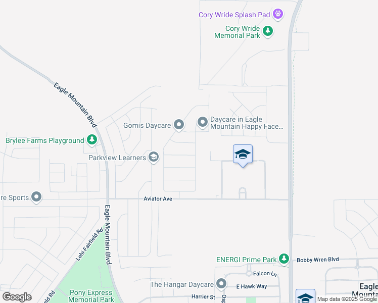 map of restaurants, bars, coffee shops, grocery stores, and more near East Blacksmith Road in Eagle Mountain
