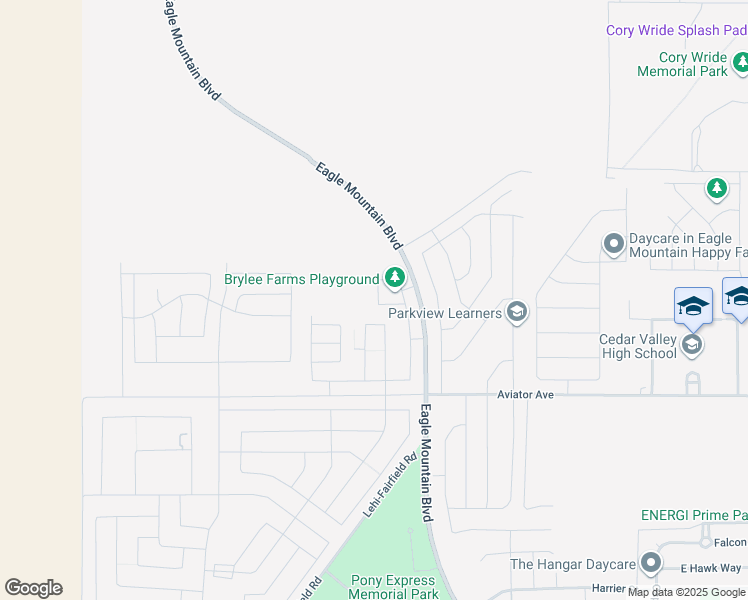 map of restaurants, bars, coffee shops, grocery stores, and more near 5239 North Evergreen Way in Eagle Mountain