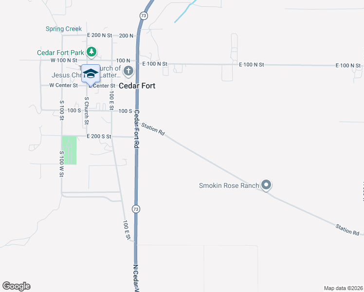 map of restaurants, bars, coffee shops, grocery stores, and more near 495 Station Road in Cedar Fort