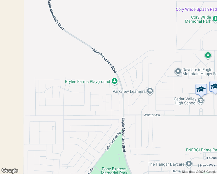 map of restaurants, bars, coffee shops, grocery stores, and more near 5245 North Evergreen Way in Eagle Mountain