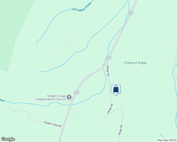 map of restaurants, bars, coffee shops, grocery stores, and more near Pennsylvania 747 in Shirleysburg