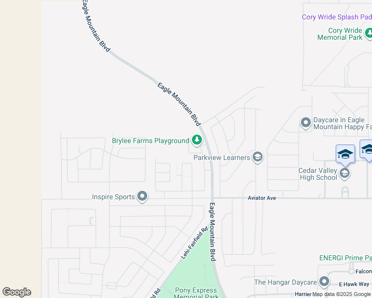 map of restaurants, bars, coffee shops, grocery stores, and more near 5249 North Evergreen Way in Eagle Mountain