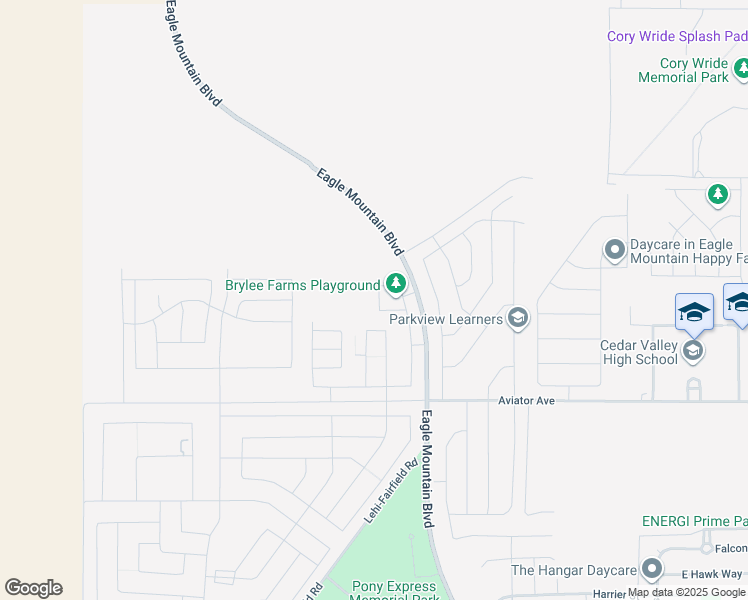 map of restaurants, bars, coffee shops, grocery stores, and more near 5255 North Evergreen Way in Eagle Mountain