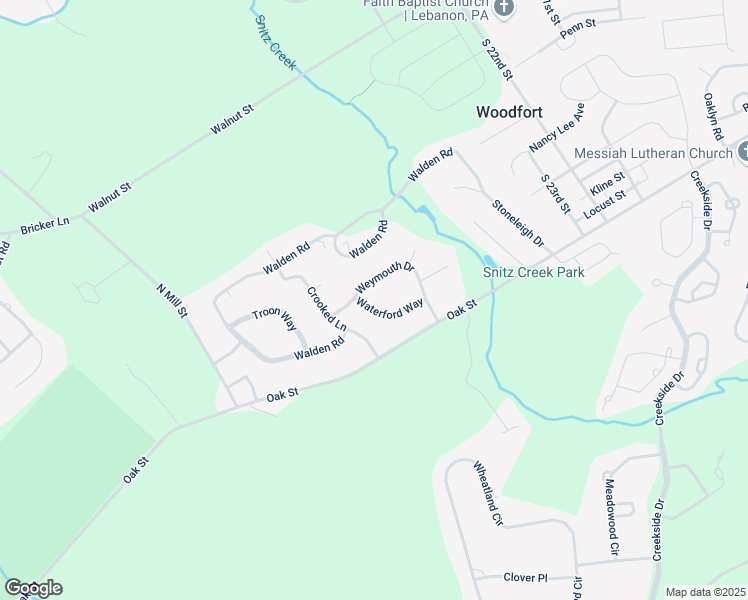 map of restaurants, bars, coffee shops, grocery stores, and more near 233 Waterford Way in Lebanon