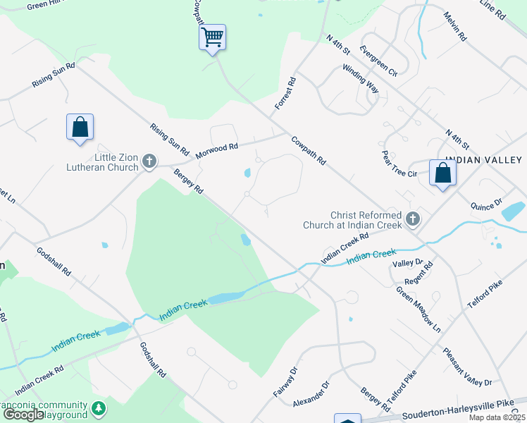 map of restaurants, bars, coffee shops, grocery stores, and more near 209 Country Club Drive in Telford