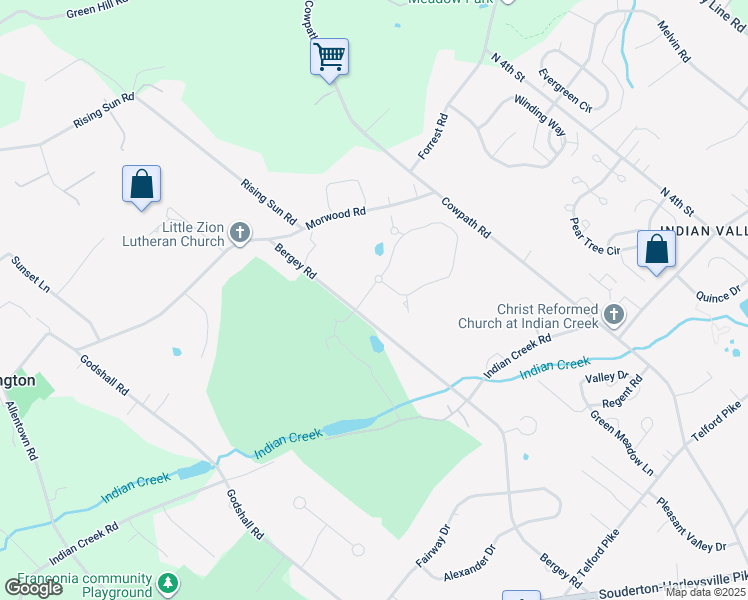 map of restaurants, bars, coffee shops, grocery stores, and more near 298 Country Club Drive in Telford