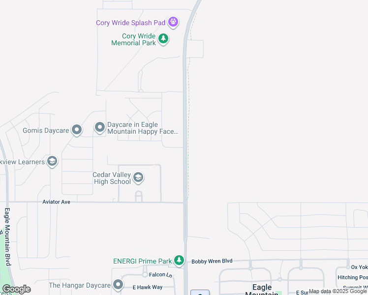 map of restaurants, bars, coffee shops, grocery stores, and more near 5290 North in Eagle Mountain