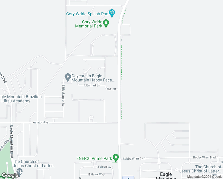 map of restaurants, bars, coffee shops, grocery stores, and more near 5290 North in Eagle Mountain