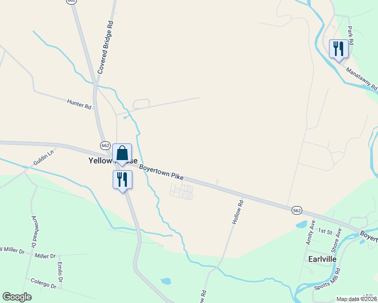 map of restaurants, bars, coffee shops, grocery stores, and more near 6822-6908 Boyertown Pike in Berks