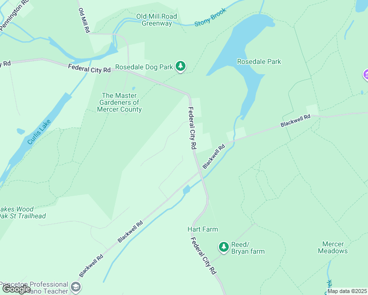 map of restaurants, bars, coffee shops, grocery stores, and more near 409 Federal City Road in Pennington